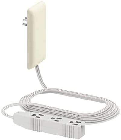 LIDER Flat-Face Outlet Extender, 3 Receptacles, 8ft Cord, 1625W, ETL Listed by LIDER