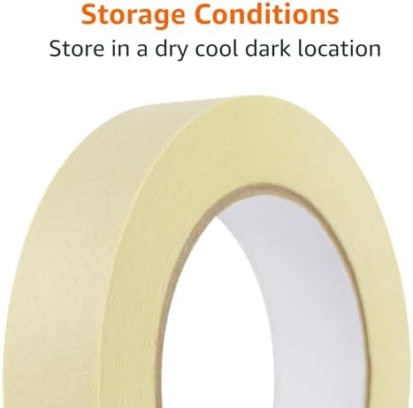 Amazon Basics Masking Tape for Light Duty Applications, Labeling, Easy Removal, Tears by Hand, 0.94" x 180', Beige, 6 Rolls - Image 4