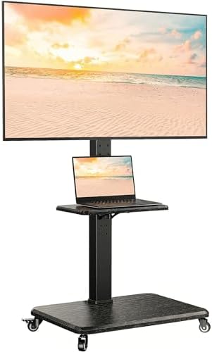 PERLESMITH Rolling TV Stand with Wheels for 30-75 Inch TVs up to 110 lbs by Perlegear