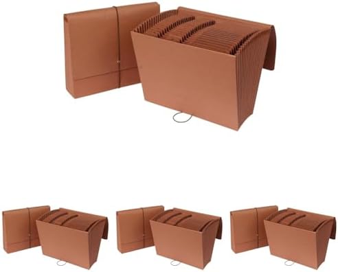 Pendaflex 21 Pocket A-Z Expanding File, File Organizer for School, Home and Office, Durable Organizer with Pockets, Letter Size, Red Rope (75711) (Pack of 4) by TOPSProducts