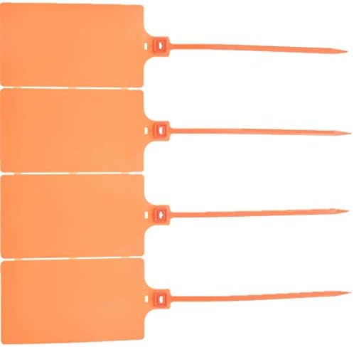 Plastic Seals Shipping Tags Logistics Use Big Sign Tie Large Label Tie, 255mm Total Length, Package of 100pcs (Orange) - Image 5