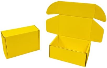 50 Pack 5.1x3.1x1.6 in Golden Yellow Shipping Boxes - Image 5