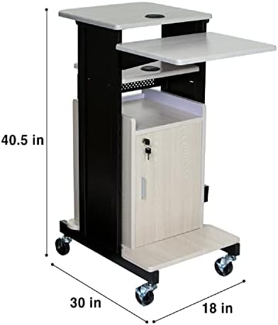 OEF Furnishings Premium Plus Presentation Cart with Storage Cabinet - Image 4