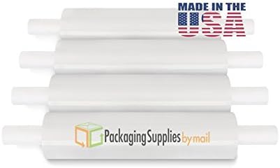 Stretch Wrap for Packing with Extended Core, 4 Pack, 10 Inch x 1000 Feet by PackagingSuppliesbymail