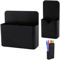 KITANIS Magnetic Pen Holder,2 Pack Magnetic Dry Erase Marker Holder with Generous Compartments,Strong Magnet Storage Marker Pen Pencil Organizer for Refrigerator,Whiteboard,Locker Accessories by KITANIS