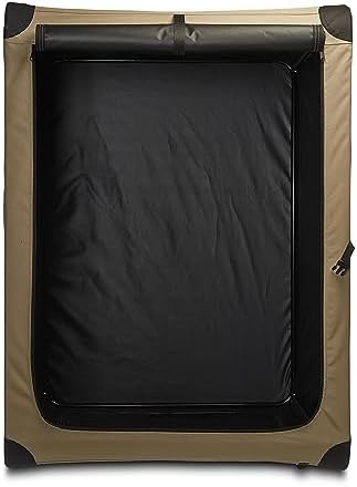 Amazon Basics Portable Folding Soft Dog Crate, Double Door, Collapsible Travel Kennel, Easy to Set Up, Sturdy, Secure, XL 42" x 31" x 31", Tan - Image 4