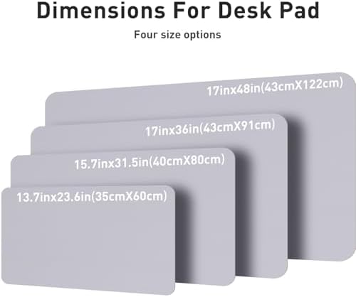 Aothia Large PU Leather Desk Pad Protector - Non-Slip Mouse Pad & Writing Mat for Office/Home, Waterproof, Easy to Clean (23.6" x 13.7", Smoky Lavender) - Image 6