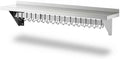 12" x 48" NSF Stainless Steel Wall Shelf, Heavy Duty Pot Pan Rack with Hooks, Commercial Kitchen by Zedfire