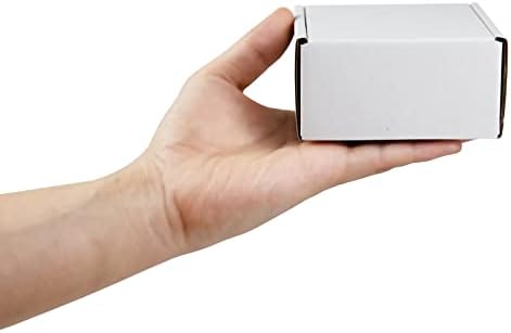 4x4x2 Inches Shipping Boxes Pack of 25, White Corrugated Cardboard Boxes for Small Bussiness - Image 4