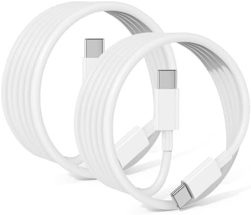 240W USB C to USB C Cable 2-Pack 10FT,Type C Fast Charging Cable for iPhone Air 17 16e 16 15 Pro Plus Pro Max，for Galaxy S25/S24, for iPad Pro/Air/mini, for MacBook Pro/Air and More by JERMASAL