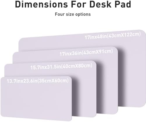 Aothia Large PU Leather Desk Pad Protector - Non-Slip Mouse Pad & Writing Mat for Office/Home, Waterproof, Easy to Clean (31.5"x15.7", Soft Lavender) - Image 5