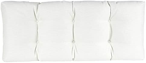 Klear Vu The Gripper Non-Slip Tufted Bench Cushion for Indoor Furniture, Assembled in USA, Entryway Storage, Bay Window, Corner Nook or Piano Seat, 33 Inches, Solid Ivory by KlearVUHomeTextiles