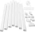 126in Cord Hider Kit, ZhiYo Wire Hiders for TV on Wall, Paintable Cable Management Kit, Wire Cover for Wall Mount TV, White Cable Raceway, Cord Cover Wire Management Kit, 8 x L15.7in W1.18in H0.67in by ZhiYo
