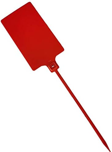 Plastic Seals Shipping Tags Logistics Use Big Sign Tie Large Label Tie, 255 mm Total Length, Package of 100pcs (Red) - Image 2