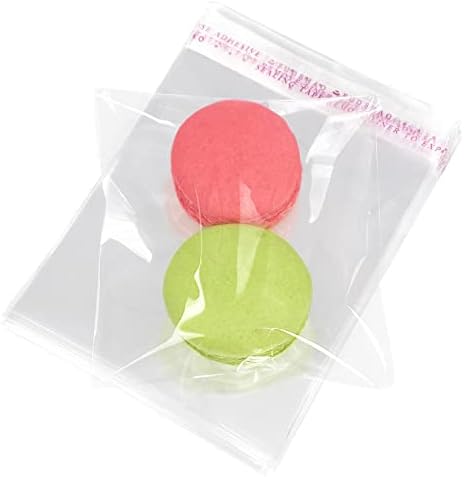 Morepack 3x3 In Cookie Bags Clear Self Sealing Cellophane Treat Bags 200Pcs by Morepack