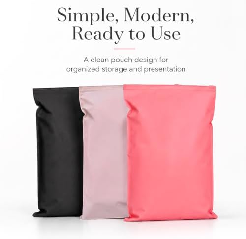 Muka Black Matte Frosted Slider Zip Bags, 2.8 Mil CPE Poly Packaging - Image 2