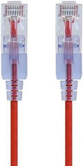 Monoprice - 116314 SlimRun Cat6A Ethernet Patch Cable - Snagless RJ45 UTP Pure Bare Copper Wire 10G 30AWG 1ft Red 10-Pack by Monoprice