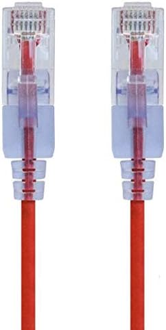 Monoprice - 116314 SlimRun Cat6A Ethernet Patch Cable - Snagless RJ45 UTP Pure Bare Copper Wire 10G 30AWG 1ft Red 10-Pack by Monoprice