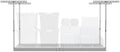 MonsterRax 3x6 Overhead Garage Storage Rack, White, 12"-21" Height by MonsterRAXStorageSolutions