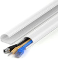 ZhiYo 34in Cord Hider for 2-3 Wall-Mounted TV Wires, 1.2"W x 0.55"H, White by ZhiYo