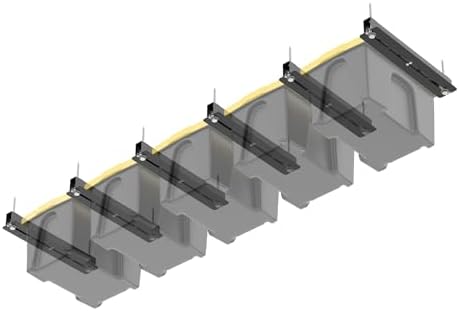 TORACK Garage 16" Studs Ceiling Bin Storage Rack, Overhead Tote Storage Rails Heavy Duty Adjustable Tote Slide Rails for 5 Bins(Bins are not included) by TORACK