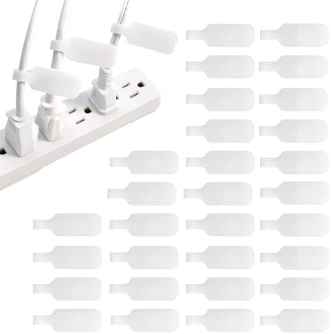 Wrap-It Storage Cable Labels - Medium, White (30-Pack) Write On Cord Labels, Wire Tags for Cable Management and Organizer for Electronics, Computers and More by Wrap-ItStorage