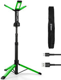 Rechargeable Work Light with Stand, GoGonova Cordless Work Light with Triple LED Lamps, 8AH Battery, 700/1200/2200 Lumen, 4000/6500K Dimmable Camping Light with Detachable Tripod (Green) by GoGonova