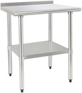 HARDURA Stainless Steel Commercial Prep Table 30 x 36 Inches Backsplash by HARDURA
