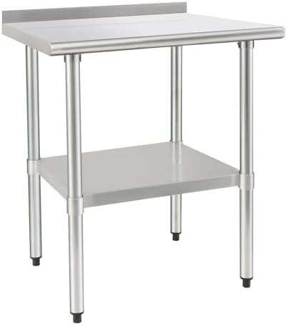 HARDURA Stainless Steel Commercial Prep Table 30 x 36 Inches Backsplash by HARDURA