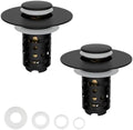 2PCS Universal Bathroom Sink Drain Strainer Hair Catcher, Matteblack by Greatcomfortathome