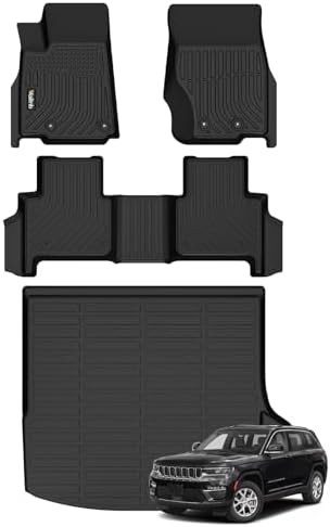 Wailtnb-Floor Mats & Cargo Mat for Jeep Grand Cherokee 2022 2023 2024 2025 2026 (Include 4XE Not for L&WK) All Weather Car Mats for Jeep Grand Cherokee 2022-2025 Liners Accessories by Wailtnb