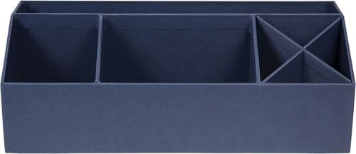 Bigso Elisa Desktop Organizer - Durable Office Desk Organizer with 7 Compartments for Office Supplies and Accessories - 13.1 in x 4.9 in x 4.9 in - Blue - Image 4