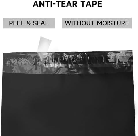 Black Poly Mailers 14.5x19 Inch, 200 Pack - Image 3