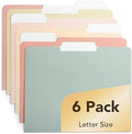 Mr. Pen- File Folders, 6 Pack, Vintage Colors, 1/3-Cut Tab by MrPen