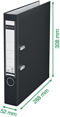 Leitz Lever Arch File, Black, Plastic, A4, 5 cm Spine, 10150095, Holds 350 Sheets - Image 5