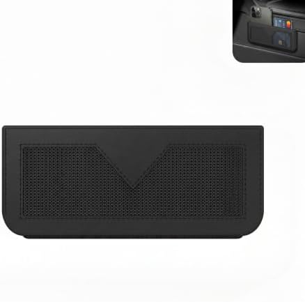 Car Seat Side Pocket Organizer, 9.45" x 3.94" Self-Adhesive Elastic Mesh Storage Pouch, PU Leather Car Interior Phone Cards Console Organizer, Universal for Most Cars SUVs (Black) by Unknown