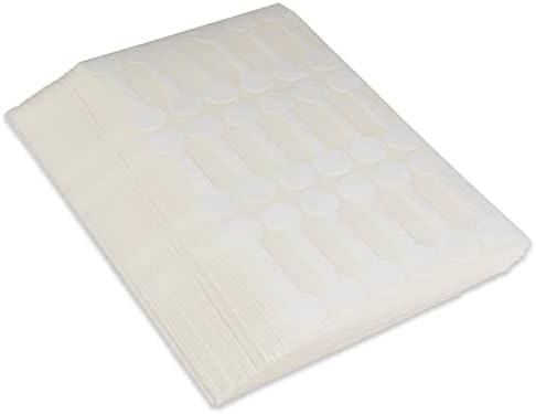 500 Piece Value Pack Jewelry Repair, Price and Identification Tags/Tyvek Self Adhesive Rectangle/Dumbbell/Barbell Jewelry Price Tags (Long - 1 7/8" x 1/2" (47 x 12mm), White) by Unknown