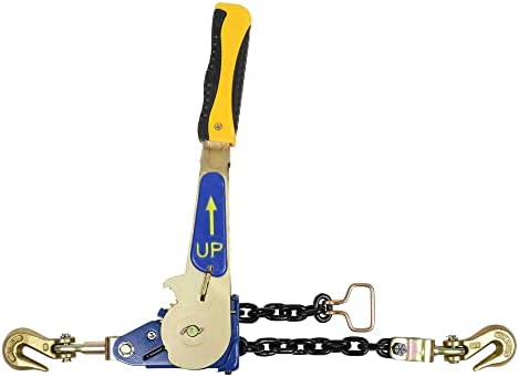 Mytee Products 8 Pcs G70 5/16" Chain & Easy Binder Kit - (4) 5/16"-3/8" Easy Ratcheting Chain Load Binder & (4) 5/16" x 20' G70 Transport Chain w/Grab Hooks - 4700 lbs WLL for Truck Trailer Tie Down - Image 5