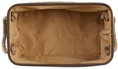 Bone Dry Pet Storage Collection Striped Paw Patch Bin, Small Rectangle, Brown - Image 3