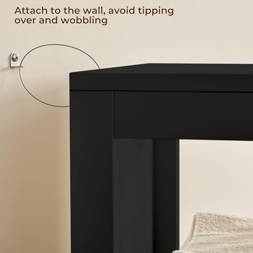Yaheetech 56" Tall Narrow Bathroom Storage Cabinet with 3 Drawers, Black - Image 4