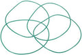 4pcs Fluorine Rubber O-Rings 145mm OD 140mm ID 2.5mm Width by Unknown