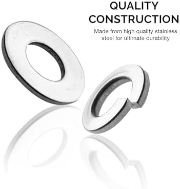 NEIKO 50400A Stainless Steel Lock and Flat Washer Assortment | 350 Piece Set | 12 Different Sizes in Spring Lock and Flat Design | Prevent Loose Fasteners - Image 2