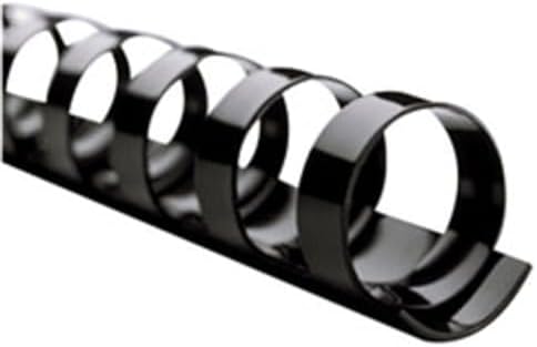 GBC Binding Spines/Spirals/Coils, 1/4" Diameter, 25 Sheet Capacity, CombBind, Black, 100 Pack (4000020) by GBC