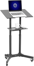 VIVO Black Mobile 24 x 16 inch Lectern Podium, CART-V03E by VIVO