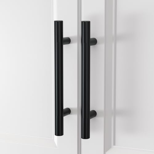 homdiy Black Cabinet Handles 10Pack 6-1/4inch Hole Center Kitchen Drawer Pulls and Knobs Stainless Steel Cabinet Hardware for Bathroom, Cupboard - Image 6
