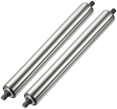 YOKIVE 2 Pcs Conveyor Roller, Stainless Steel Roller Replacement | Smooth Movement, Great for Factories, Warehouses Use(Silver, 1.5 Inch Dia, 16 Inch Length) by YOKIVE