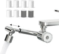 Frizzlife Water Filter for Sink Faucet Extender with Extension, NSF/ANSI 372, 9pcs Filters Reduce 99% Chlorine, 1080° Rotating Brass Tap Filter, 3 Modes Attachment for kitchen/Bathroom, FF1080-EX by FRIZZLIFE
