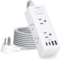 One Beat Power Strip Surge Protector, 3Ft Short Extension Cord Flat Plug by OneBeat