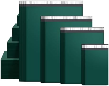 Famagic 100 Pack Green Poly Mailers Variety Pack, 6x9&10x13&12x15.5&14.5x19 by Famagic