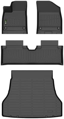 HAFIDI® Floor Mats & Cargo Liner Custom for Kia EV4 2026 All Weather Protection TPE Anti-Slip Automotive Floor Liners Custom Accessories Black by HAFIDI